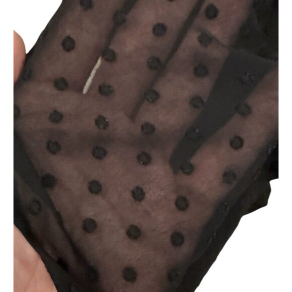 Torrid Polka Dot Black Mess Short Sleeve Blouse Womens Plus Size 1 XL - Picture 6 of 7